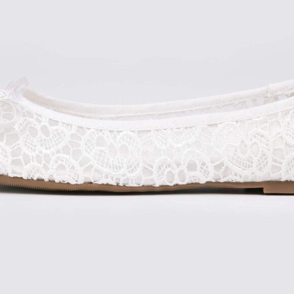 Women's Crochet Flat Shoes Breathable Lace Ballet Slip-On Comfort - Picture 7 of 7